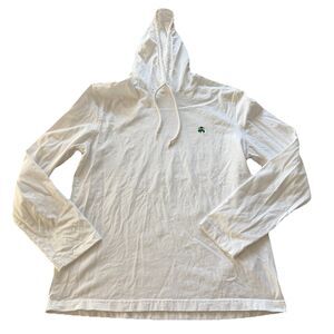 BROOKS BROTHERS mens pullover shirt long sleeve hood size medium white